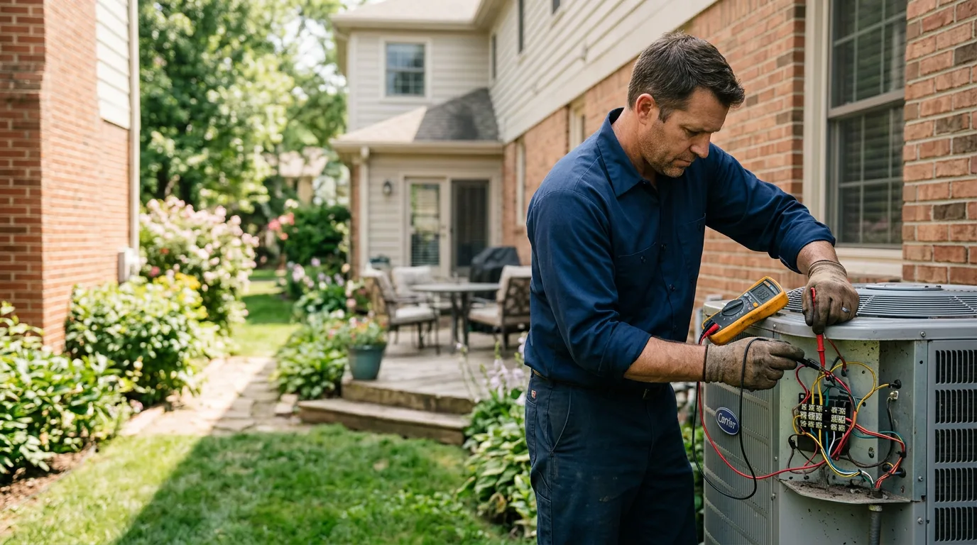 HVAC technician working near New Kensington, PA